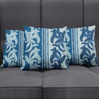 Hawaii Pua Kenikeni Lei Pillow Cover With Lau Maia Royal Blue LT05 - Polynesian Pride