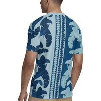 Hawaii Pua Kenikeni Lei Rugby Jersey With Lau Maia Royal Blue LT05 - Polynesian Pride