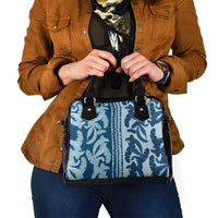 Hawaii Pua Kenikeni Lei Shoulder Handbag With Lau Maia Royal Blue LT05 - Polynesian Pride