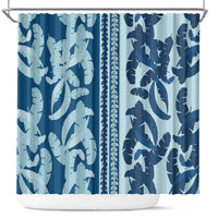 Hawaii Pua Kenikeni Lei Shower Curtain With Lau Maia Royal Blue LT05 Blue - Polynesian Pride