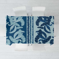Hawaii Pua Kenikeni Lei Tablecloth With Lau Maia Royal Blue LT05 Blue - Polynesian Pride