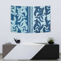 Hawaii Pua Kenikeni Lei Tapestry With Lau Maia Royal Blue LT05 - Polynesian Pride