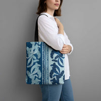 Hawaii Pua Kenikeni Lei Tote Bag With Lau Maia Royal Blue LT05 - Polynesian Pride