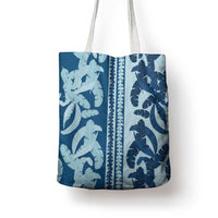 Hawaii Pua Kenikeni Lei Tote Bag With Lau Maia Royal Blue LT05 - Polynesian Pride