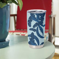 Hawaii Pua Kenikeni Lei Tumbler Cup With Lau Maia Royal Blue LT05 - Polynesian Pride