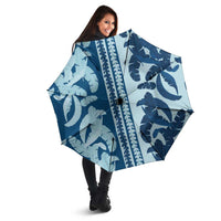 Hawaii Pua Kenikeni Lei Umbrella With Lau Maia Royal Blue LT05 - Polynesian Pride