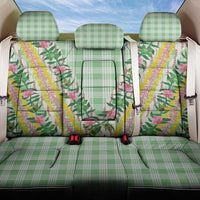 Hawaii Pikake Lokelani Plumeria Lei Back Car Seat Cover Green Palaka Motifs LT05 One Size Green - Polynesian Pride