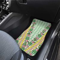 Hawaii Pikake Lokelani Plumeria Lei Car Mats Green Palaka Motifs LT05 - Polynesian Pride