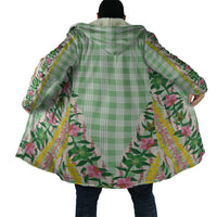 Hawaii Pikake Lokelani Plumeria Lei Cloak Green Palaka Motifs LT05 - Polynesian Pride