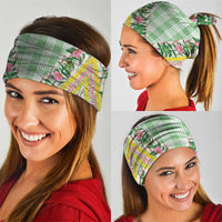 Hawaii Pikake Lokelani Plumeria Lei Neck Gaiter Green Palaka Motifs LT05 - Polynesian Pride