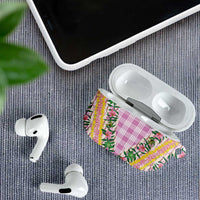 Hawaii Pikake Lokelani Plumeria Lei AirPods Case Pink Palaka Motifs LT05 - Polynesian Pride