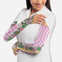 Hawaii Pikake Lokelani Plumeria Lei Arm Sleeves Pink Palaka Motifs LT05 - Polynesian Pride