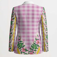 Hawaii Pikake Lokelani Plumeria Lei Blazer Pink Palaka Motifs LT05 - Polynesian Pride