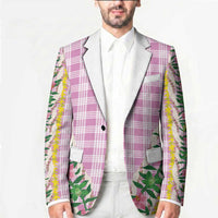 Hawaii Pikake Lokelani Plumeria Lei Blazer Pink Palaka Motifs LT05 - Polynesian Pride