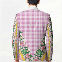 Hawaii Pikake Lokelani Plumeria Lei Blazer Pink Palaka Motifs LT05 - Polynesian Pride
