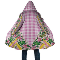 Hawaii Pikake Lokelani Plumeria Lei Cloak Pink Palaka Motifs LT05 Unisex Pink - Polynesian Pride