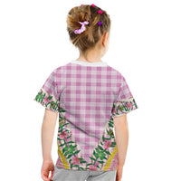 Hawaii Pikake Lokelani Plumeria Lei Kid T Shirt Pink Palaka Motifs LT05 - Polynesian Pride