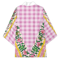 Hawaii Pikake Lokelani Plumeria Lei Kimono Pink Palaka Motifs LT05 - Polynesian Pride