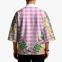 Hawaii Pikake Lokelani Plumeria Lei Kimono Pink Palaka Motifs LT05 - Polynesian Pride