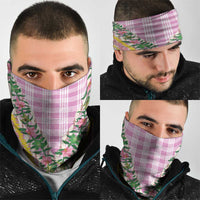 Hawaii Pikake Lokelani Plumeria Lei Neck Gaiter Pink Palaka Motifs LT05 - Polynesian Pride