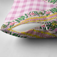 Hawaii Pikake Lokelani Plumeria Lei Pillow Cover Pink Palaka Motifs LT05 - Polynesian Pride