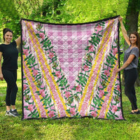 Hawaii Pikake Lokelani Plumeria Lei Quilt Pink Palaka Motifs LT05 - Polynesian Pride