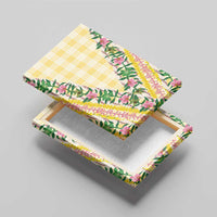 Hawaii Pikake Lokelani Plumeria Lei Canvas Wall Art Yellow Palaka Motifs LT05 - Polynesian Pride