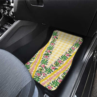 Hawaii Pikake Lokelani Plumeria Lei Car Mats Yellow Palaka Motifs LT05 - Polynesian Pride