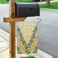 Hawaii Pikake Lokelani Plumeria Lei Garden Flag Yellow Palaka Motifs LT05 - Polynesian Pride