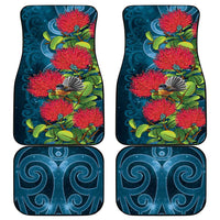 New Zealand Matariki Piwakawaka Car Mats Maori Koru With Pohutukawa Flowers
