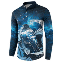 New Zealand Matariki Button Sweatshirt Pigeon Kereru Maori Fern Art