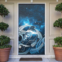 New Zealand Matariki Door Cover Pigeon Kereru Maori Fern Art