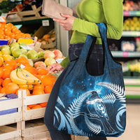 New Zealand Matariki Grocery Bag Pigeon Kereru Maori Fern Art