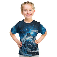 New Zealand Matariki Kid T Shirt Pigeon Kereru Maori Fern Art