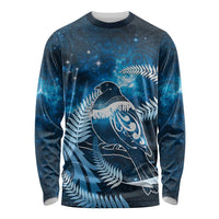 New Zealand Matariki Long Sleeve Shirt Pigeon Kereru Maori Fern Art