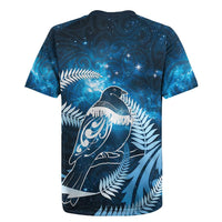 New Zealand Matariki Rugby Jersey Pigeon Kereru Maori Fern Art