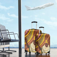 Hawaii King Kamehameha Luggage Cover Hawaiian Kakau Pattern With Leis LT05 - Polynesian Pride