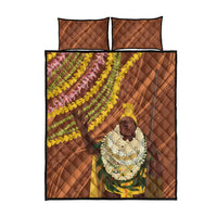 Hawaii King Kamehameha Quilt Bed Set Hawaiian Kakau Pattern With Leis LT05 - Polynesian Pride