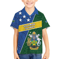Personalised Solomon Islands Independence Day Hawaiian Shirt With Coat Of Arms LT05 - Polynesian Pride