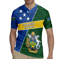 Personalised Solomon Islands Independence Day Rugby Jersey With Coat Of Arms