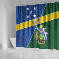 Solomon Islands Independence Day Shower Curtain With Coat Of Arms