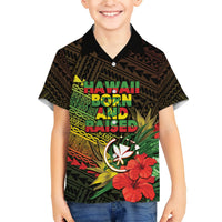 Personalized Hawaii Born and Raised Hawaiian Shirt Kanaka Maoli Flag Day LT05 - Polynesian Pride