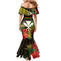 Personalized Hawaii Born and Raised Mermaid Dress Kanaka Maoli Flag Day LT05 - Polynesian Pride