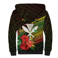 Personalized Hawaii Born and Raised Sherpa Hoodie Kanaka Maoli Flag Day LT05 - Polynesian Pride