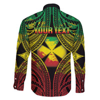 Personalised Wallis and Futuna Territory Day Family Matching Long Sleeve Bodycon Dress and Hawaiian Shirt Polynesian Pattern Simple Style