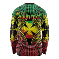 Personalised Wallis and Futuna Territory Day Long Sleeve Shirt Polynesian Pattern Simple Style