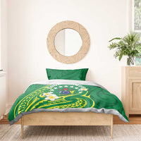 Cook Islands Happy Constitution Day Bedding Set Pattern Tribal Art