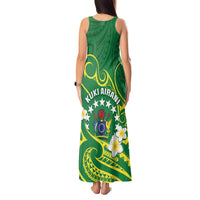 Cook Islands Happy Constitution Day Tank Maxi Dress Pattern Tribal Art LT05 - Polynesian Pride