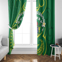 Cook Islands Happy Constitution Day Window Curtain Pattern Tribal Art LT05 - Polynesian Pride