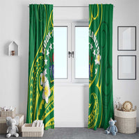 Cook Islands Happy Constitution Day Window Curtain Pattern Tribal Art LT05 - Polynesian Pride